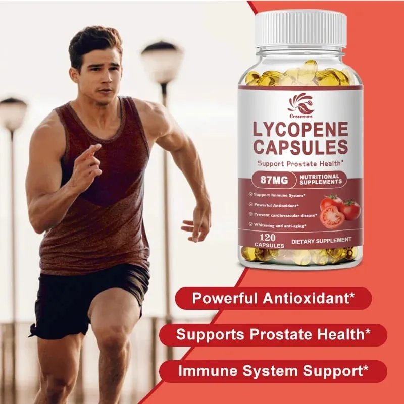 Capsules de lycopène, extrait de tomate, protège la prostate, augmente la force physique, supplément énergétique, améliore l'immunité — image 2
