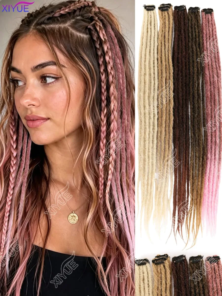 Synthetic BB Clip Dreadlock Hair Extensions Dreadlock Extensions Hip-hop Ombre Hair Extensions African Tribe Style
