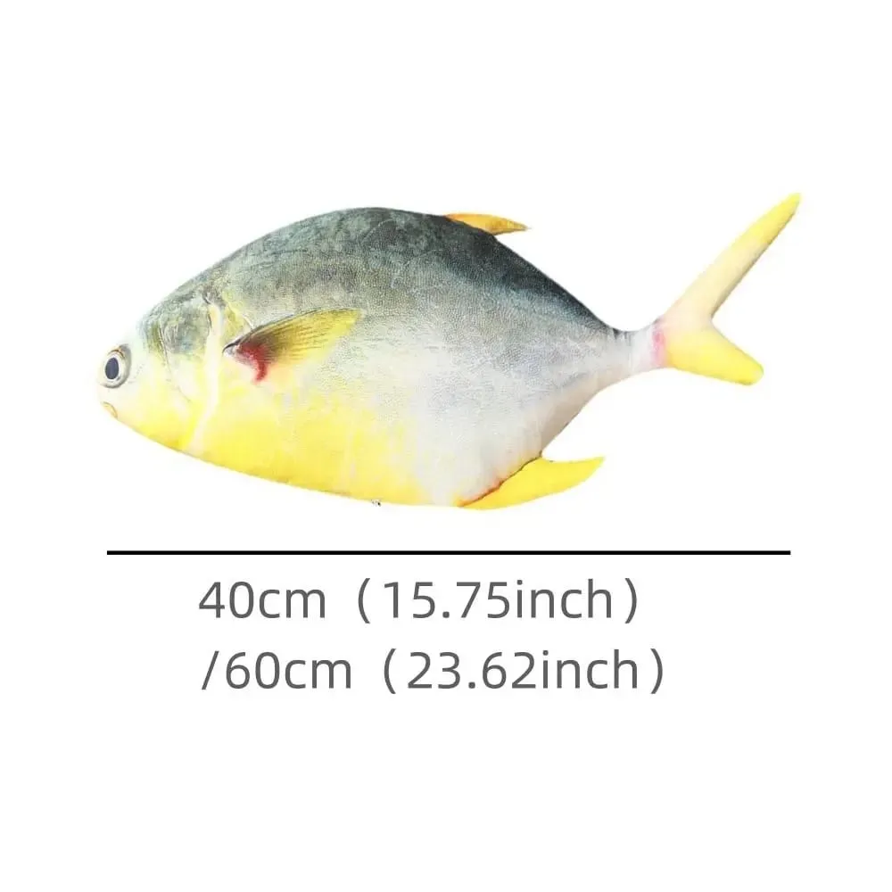 Sofa Cushion PP Cotton Simulation Sea Fish Soft Stuffed Sea Fish Stuffed Bream Salmon Fish Sleeping Pillow Bedroom