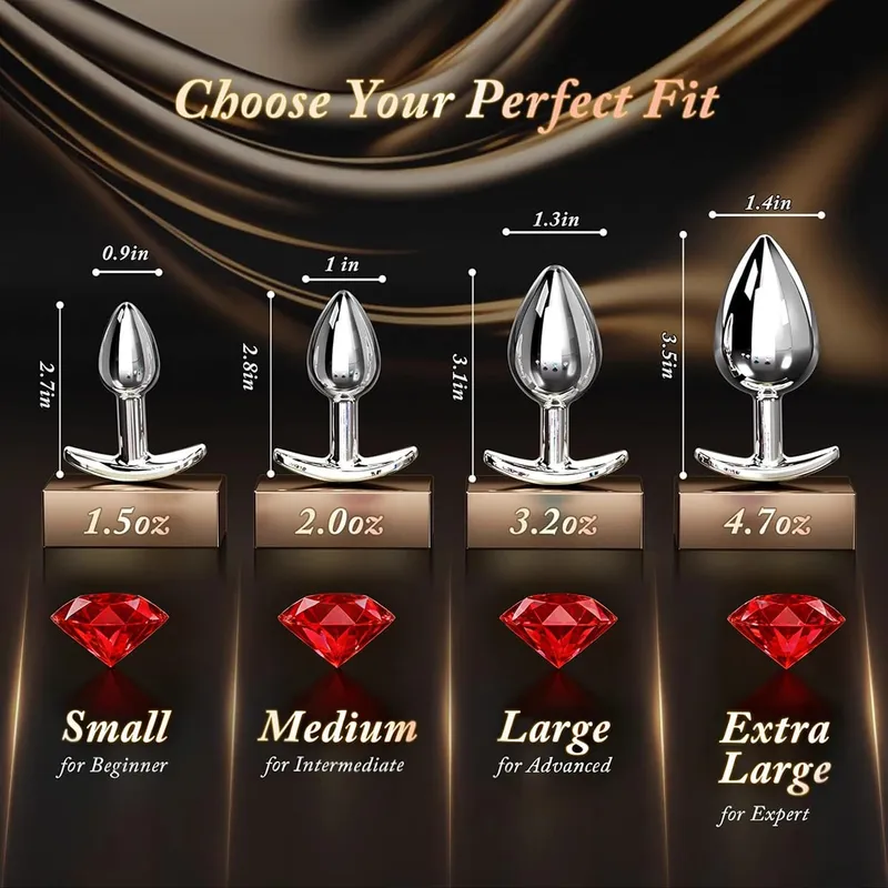 4 Sizes Metal Outdoor Anal Plug Stainless Steels Anchor Base Butt Plug Prostate Massager Anal Masturbator Dildos Adult Sex Toys — image 3
