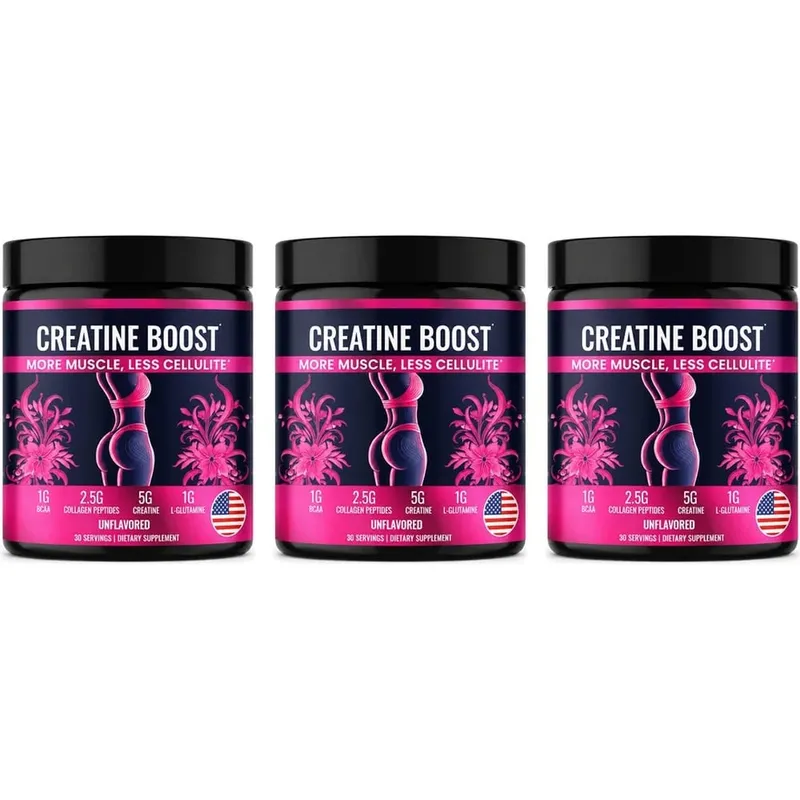 Creatine for Women Booty Builder Supplement with Collagen & BCAA Supports Muscle Development Post-Workout Recovery Elasticity