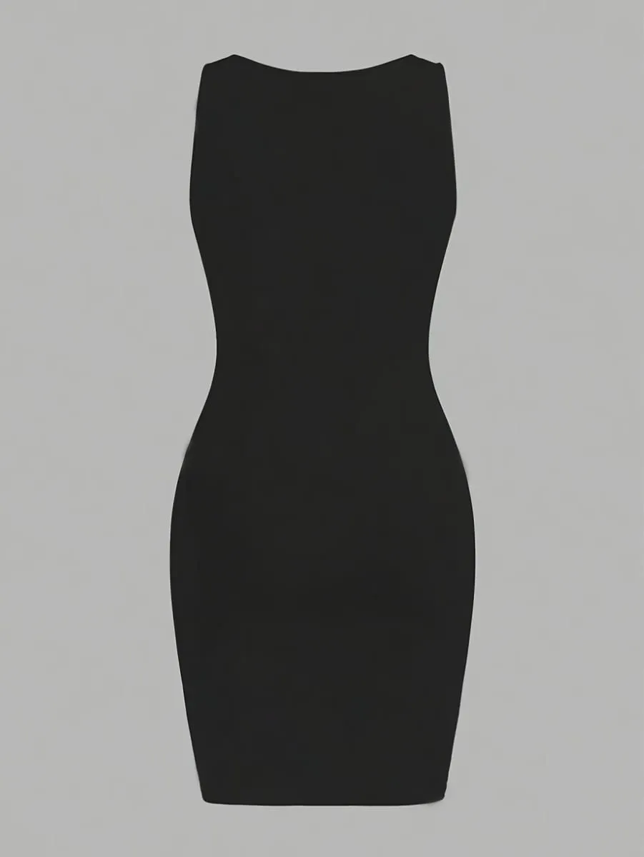 2026 Casual Sexy Cherry Print Round Neck Vest Dress Spring and Summer Casual Sleeveless Tight Fitting Dress Women's Dress