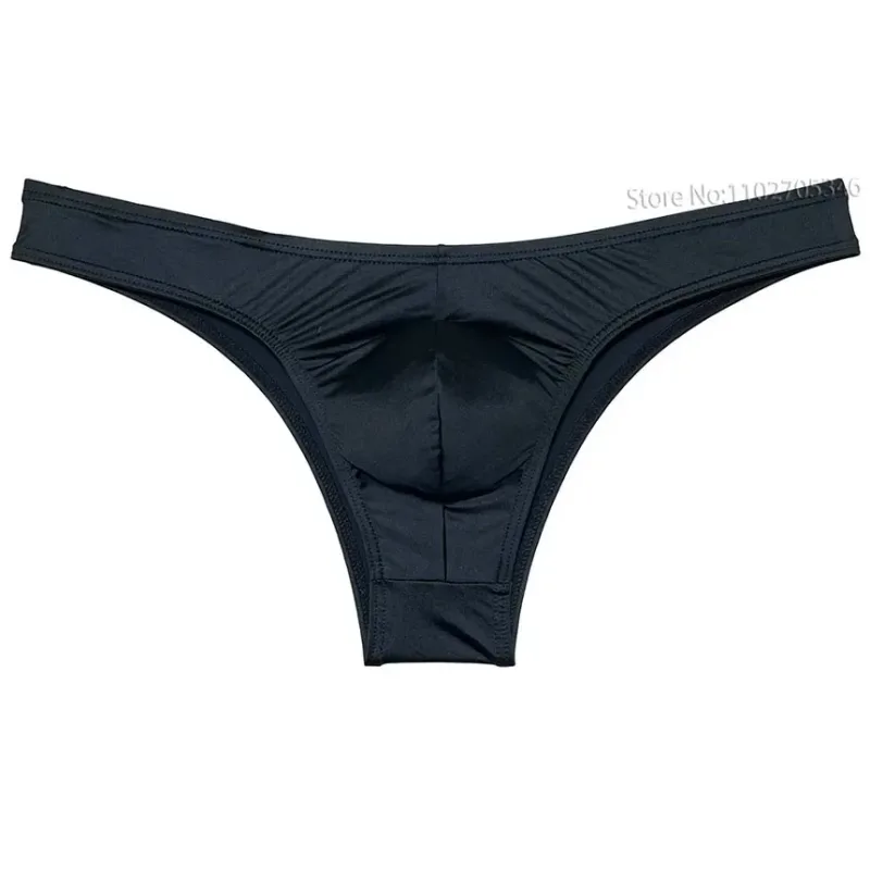 Silky Smooth Bikini Briefs Men's Enhance Pouch Micro Underwear Slip Sexy Beach Briefs Breathable Sissy Panties Pool