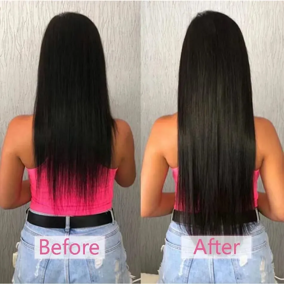 18 Inch Natural Black #1B Tape In Human Hair Extensions Remy Silky Straight Seamless Skin Weft 20Pcs 50G Tape Ins Hair For Wedding Daily Use