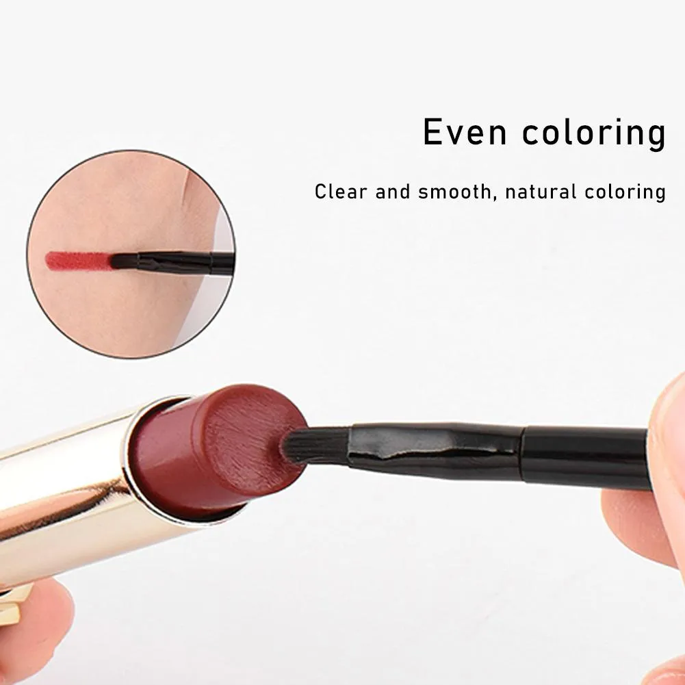 1/3pcs Retractable Lipstick Brushes Double Headed Professional Lip Gloss Brush Applicator with Protect Cap Women Girls Makeup