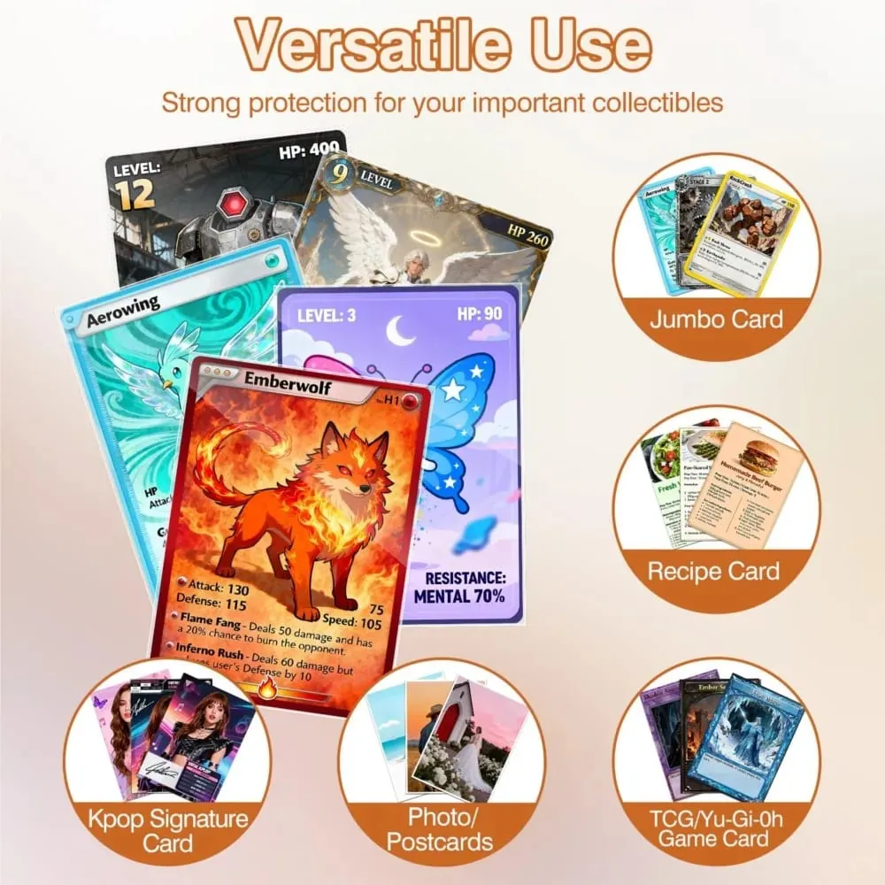 Jumbo Cards Sleeves L Xl Large Size Transparent Card Holder Protector For Tcg Mtg Game Sport Cards Oversized Trading Card Photo