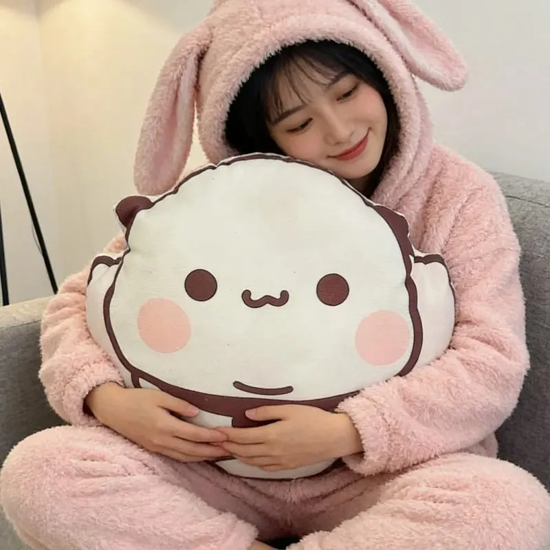 New Cute Bubu Panda Throw Pillows Kawaii Anime Yier Plush Pillows Sleeping Companion Pillow for Friends Home Decor Couple Gift
