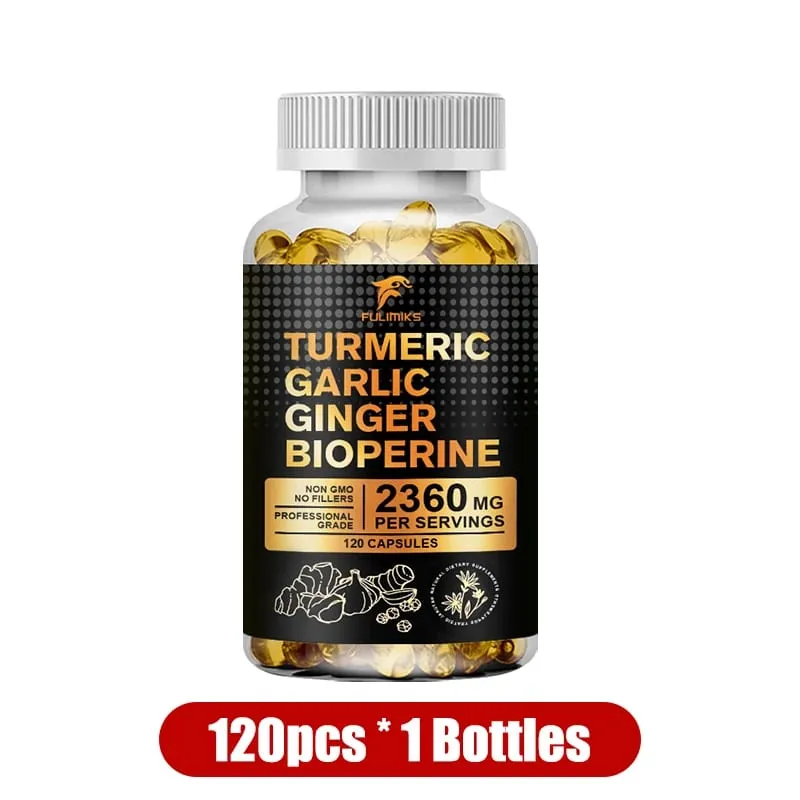 Buy 2 Get 2 Free! Turmeric Curcumin Supplement with BioPerine & Garlic for Joint Support Immune Health & Anti Inflammatory — image 8