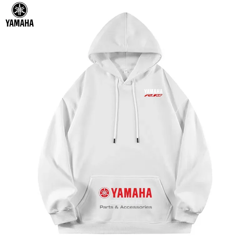 2026 Yamaha brand men's solid-color long-sleeved hooded sweatshirt, with a loose and comfortable fit, in various colors
