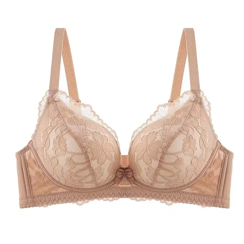 Thickened 8cm Push-Up Adjustable Bra without Underwire for Small Breasts Comfortable Gathered Auxiliary Lingerie for Women — image 7