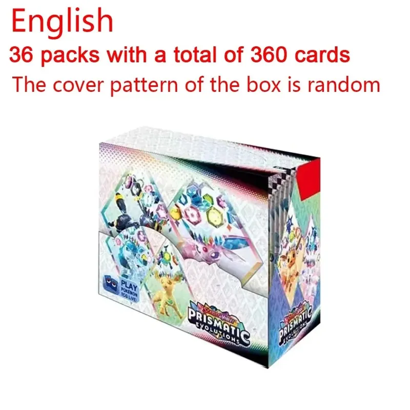 360Pcs/Box 10Cards/PACK English Pokémon Card Prismatic Evolutions English Booster Battle Transaction Card Gifts
