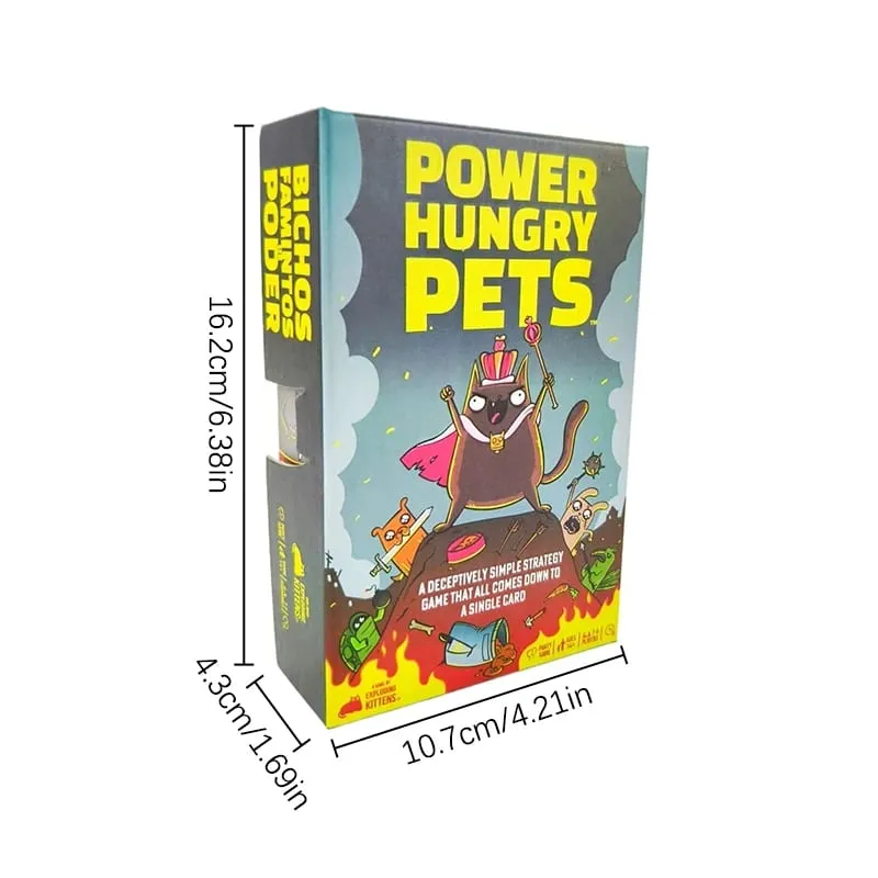 Family Gathering Power Hungry Pets Strategy Card Game Fun Board Game Cards