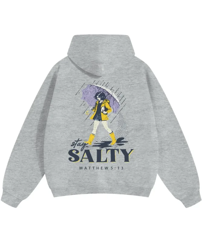 Stay Salty Manga Printed Hoodies Harajuku Christianity Matthew 5:13 Streetwear Fall Fleece Hooded Pullover Men Women Clothing — image 4