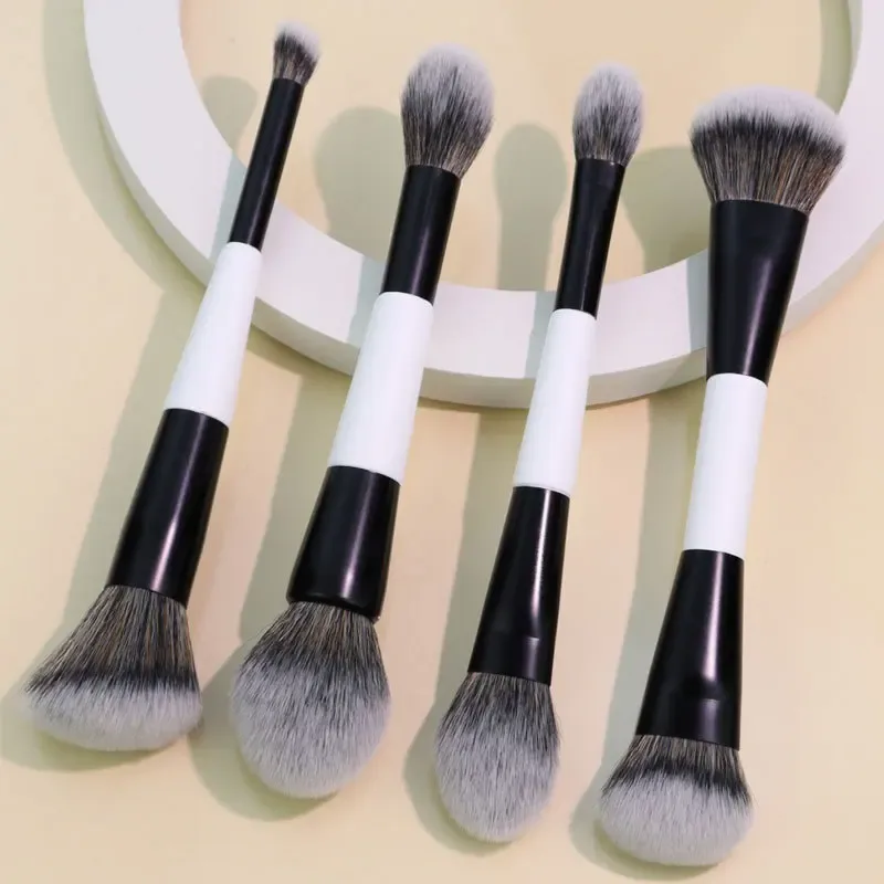Dual-Headed Makeup Brushes Set F1-F4 For Foundation Blush Highlighting Beauty Tools Facial Shaping Cosmetic Brushes