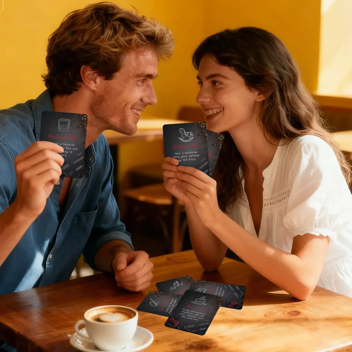 50Pcs Romantic Couple Challenge Cards Black Rose Design Interactive Communication Dating Game Cards for Couples Night