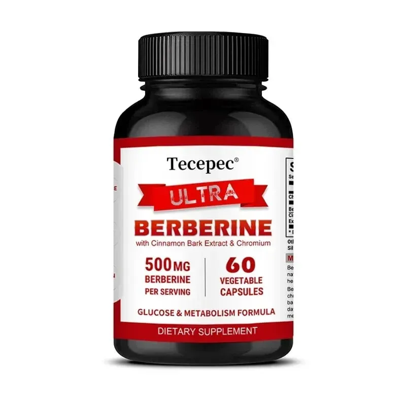 Berberine HCl 500mg Capsules with Ceylon Cinnamon Support Metabolism Cholesterol Cardiovascular GI & Daily Immune Wellness