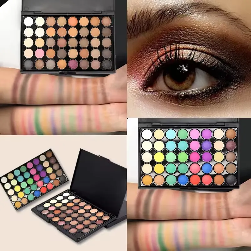 Glitter Matte Wasserdichte Palette Pulver Kosmetik Kit Augenbrauen Bleistift Eyeliner Stift Mascara Make-Up Pinsel Augen Kosmetik — image 2