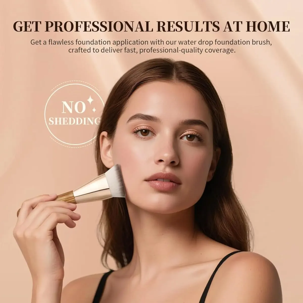 DUcare Angled Foundation Brush Professional Liquid Cream Powder Brush Contoured Blending and Buffing Face Makeup Cosmetic Tool