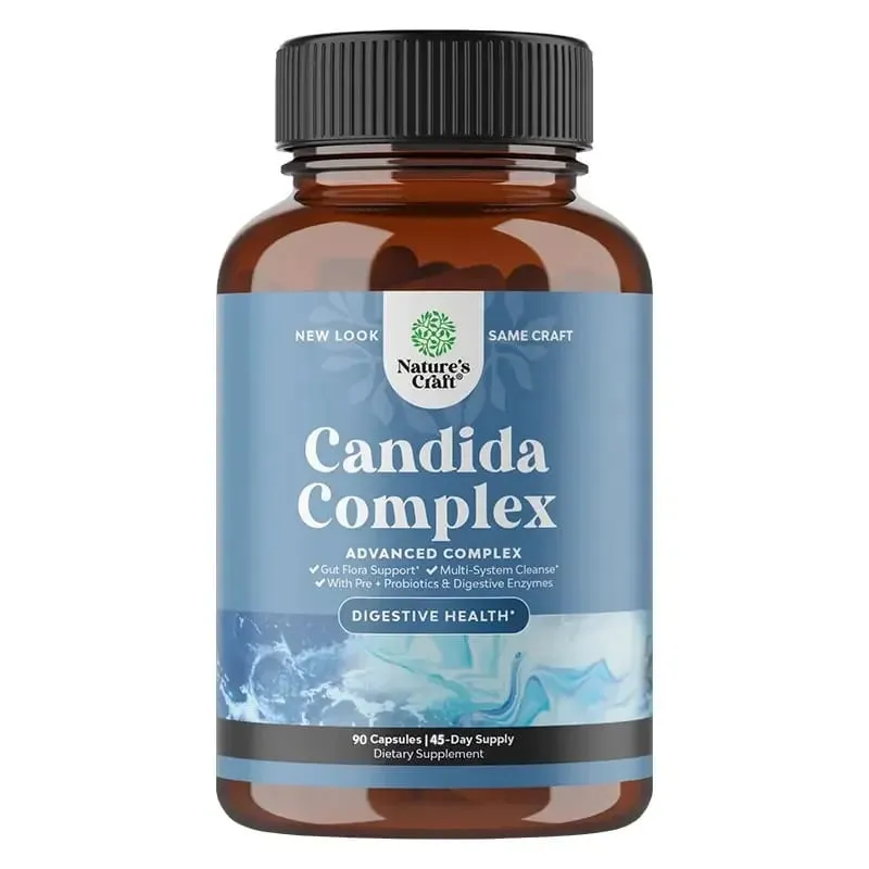 Candida-Komplex – Probiotika und Verdauungsenzyme, natürliche Inhaltsstoffe zur Unterstützung der Verdauungsgesundheit und des Gleichgewichts der Darmflora