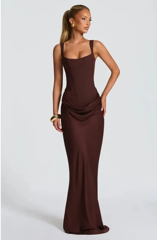 Yellow Strapless Pleated Women Split Maxi Dress Elegant Sleeveless Waist Cinching Slim Fit Dresses 2026 Lady Daily Party Gowns — image 14