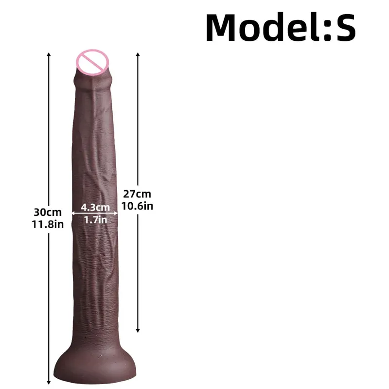 Super Long Realistic Dildos Butt Plug Soft Silicone Penis Adult Supplies Suction Cup Sex Toys for Woman Men Vagina Anal Massage