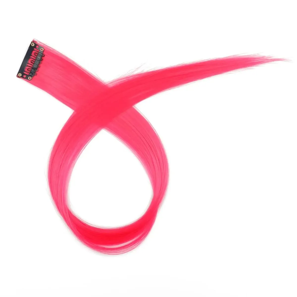 45cm Straight Clip‑on Synthetic Hair Pieces One‑Piece Bright Color Hair Extension Clips DIY Cosplay Hair Accessories