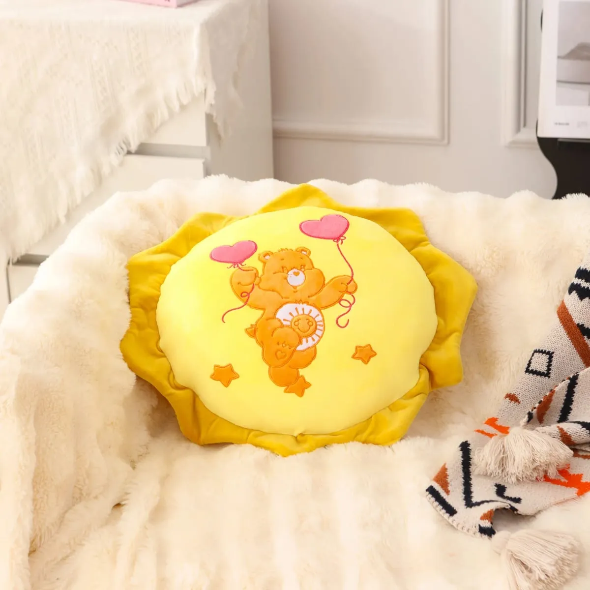 Care Bears Rainbow Bear Plush Pillow Star Moon Sun Heart Home Decor Stuffed Toys Dolls Cartoon Plush Decoration Pillow