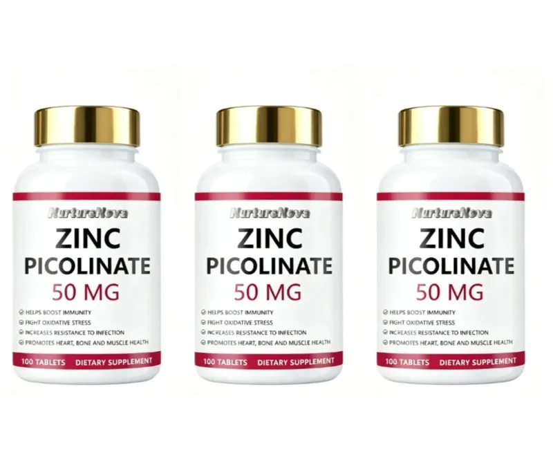 Zinc Picolinate Tablets for Antioxidant Support Bone and Muscle Wellness Daily Mineral Supplement for Adults 100 Tablets