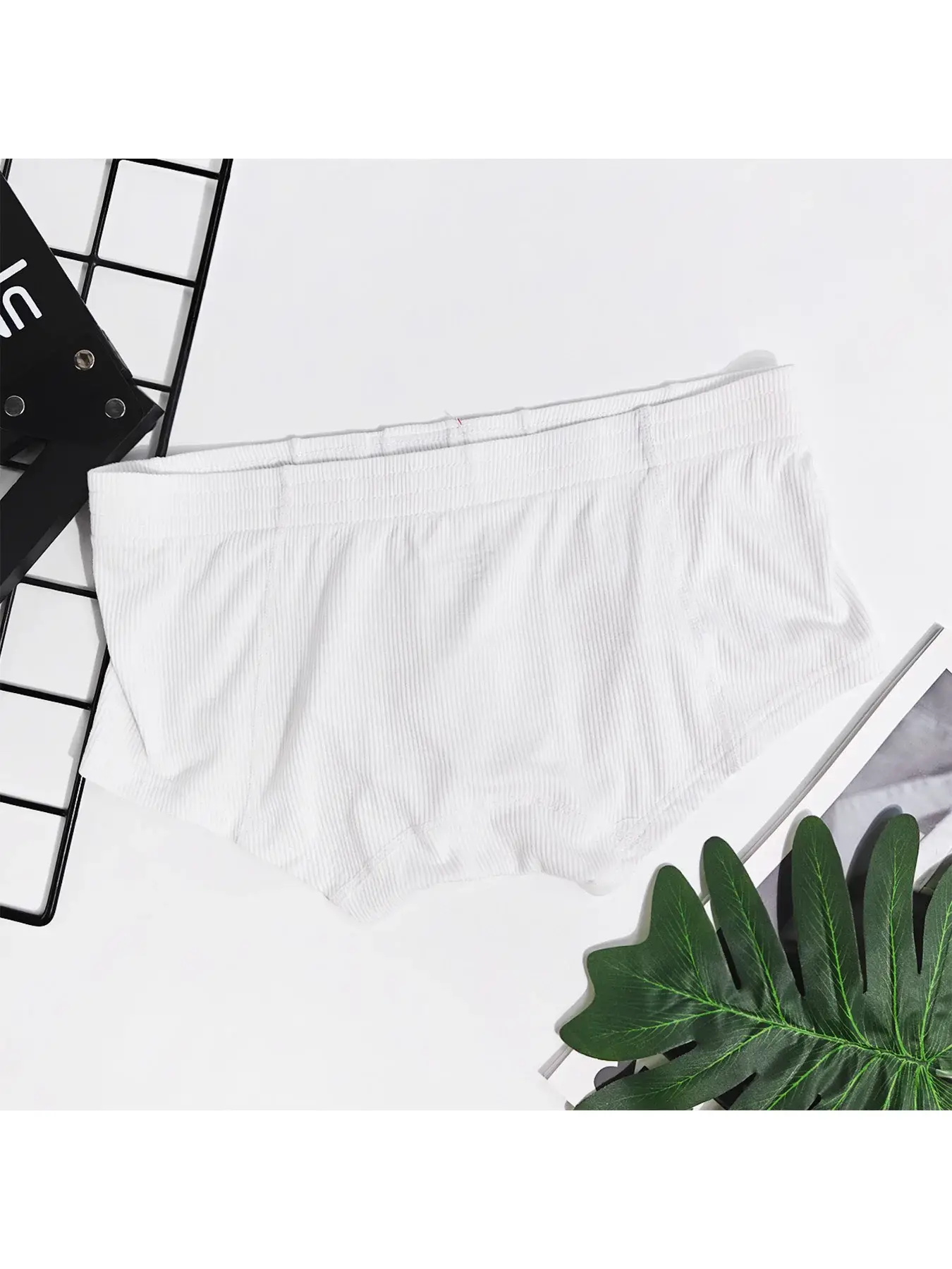 Men's Flat Underwear, Made of Synthetic Viscose, High Elasticity, Raised, Button Decoration, Comfortable Slim Fit Solid Color — image 11