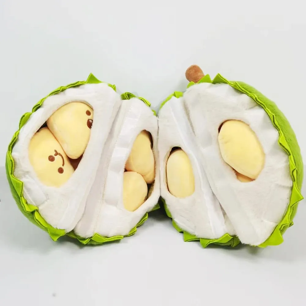 30cm Whole Durian Plush Toy Pillow Stuffed Doll Soft Cuddly Durian Shaped Cushion for Home Decor And Gifting — image 3