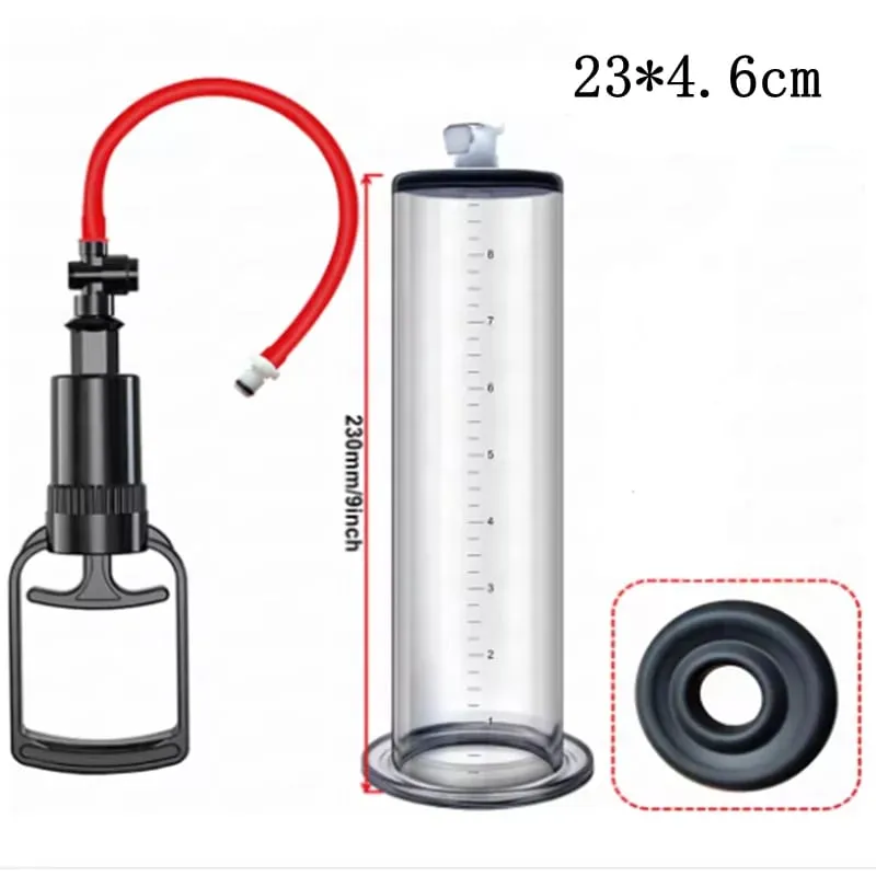 Manual Penis Pump Acrylic Penis Enlarger Sex Toy For Men Vacuum Pump Male Masturbation Penis Extender Trainer Adults Sex Product