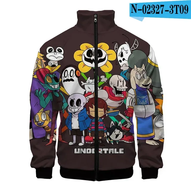 Luxury Popular Sans Undertale 3D Print Zipper Raglan Jacket Windbreaker Boys/Girls Comfortable Stand Collar Jackets Coats