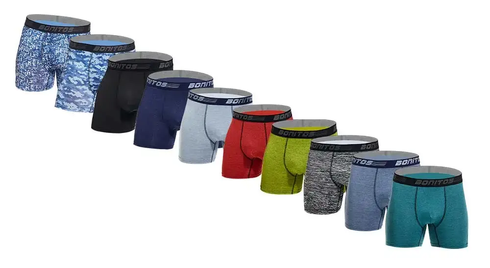 5pcs Men's Underpants Cotton Boxer Briefs Classic Men Panties BONITOS Letter Elastic Waistband Boxers Underwear For Man Shorts
