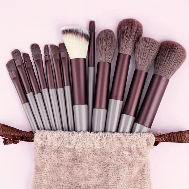 13Pcs Makeup Brushes Tool Set Cosmetic Powder Eye Shadow Foundation Blush Blending Beauty Make Up Brush For Makeup Starters Gift
