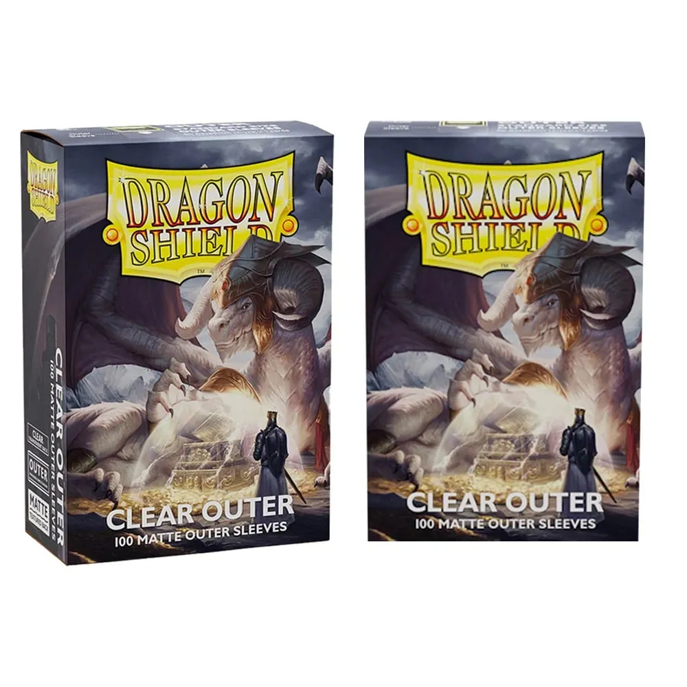100ct claro exterior dragão escudo mangas de cartão fosco claro tcg tamanho padrão manga protetor de cartão tcg mgt/ptcg/fab cobre