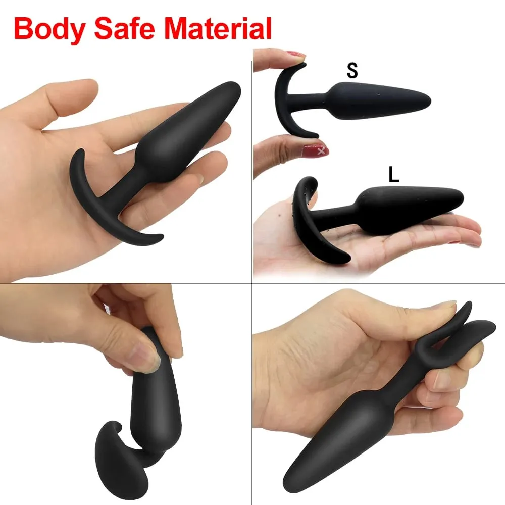 3 verschiedene Größen Analplug weiches Silikon Anal Butt Plug Stimulator Erwachsene Sexspielzeug für Männer/Frauen Prostata-Massagegerät Analtrainer