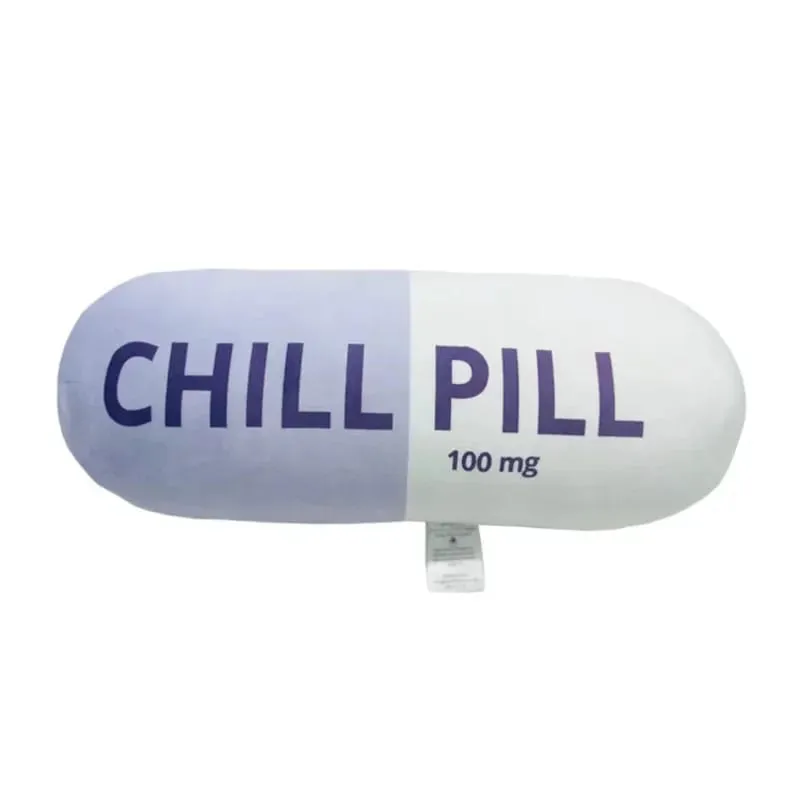 Funny Chill Pill Plush Pillow Cute Cartoon Stuffed Plushie Soft Sofa Cushion Hugging Doll Nap Sleep Pillow Birthday Gift — image 13