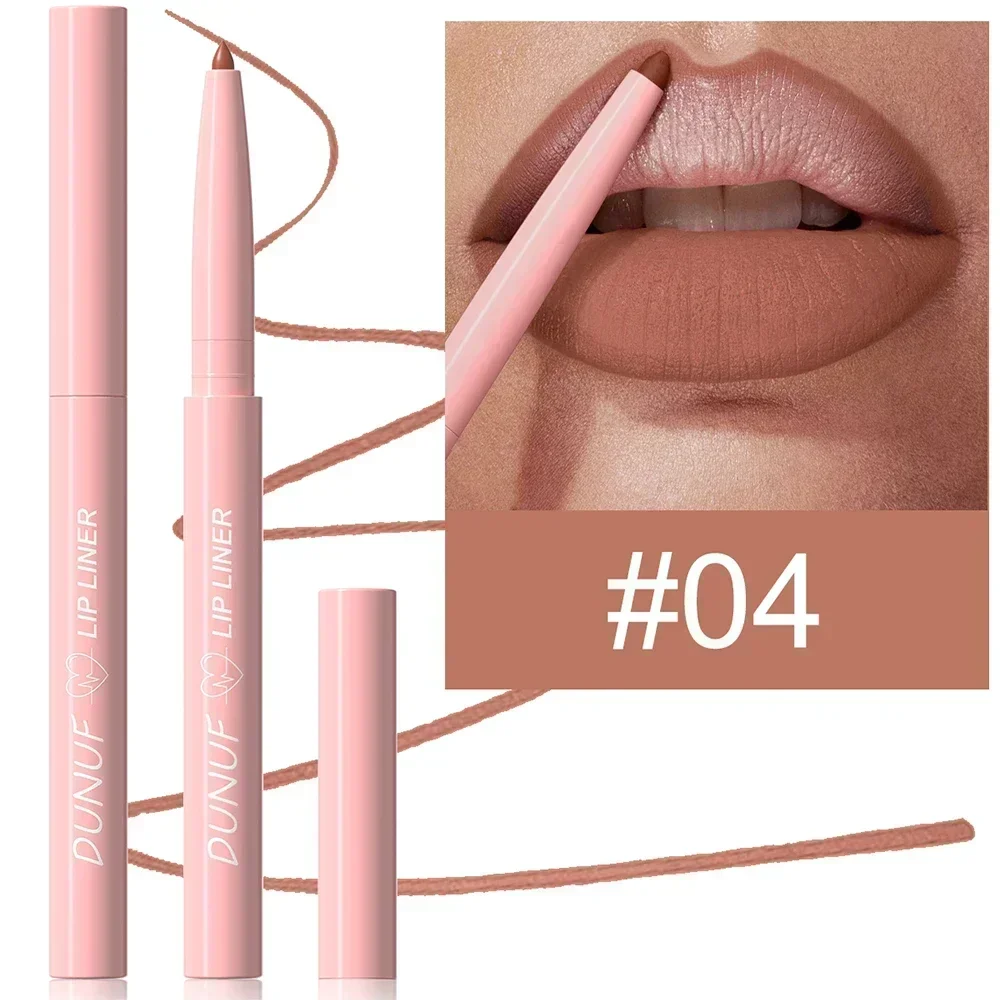 1Pc 테이퍼 펜촉 립 라이너 펜슬 매트 플럼핑 립 스테인 라스팅 방수 파인 립스틱 슬림 립 아웃라인 컨투어 메이크업 핑크