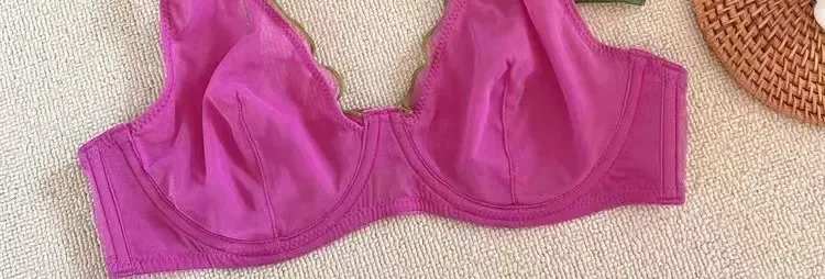 Buong Coverage Minimiser Bra para sa Malaking Bust Ultra Manipis na Seamless Wireless Lift & Support Anti Sag Set BANERDANNI S-2XL 32-40 ABC