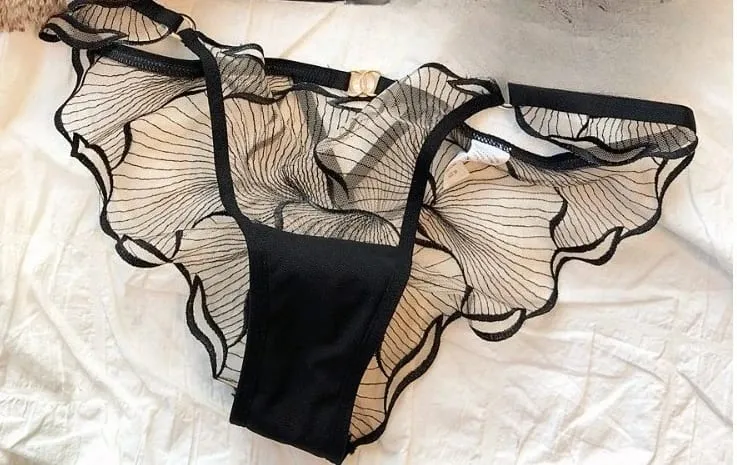 French Embroidery Lace Bra Set For Women Ultra Thin Sheer Minimizer Bra Hollow Out Lingerie Brassiere 32-38AB Elegant Daily Wear