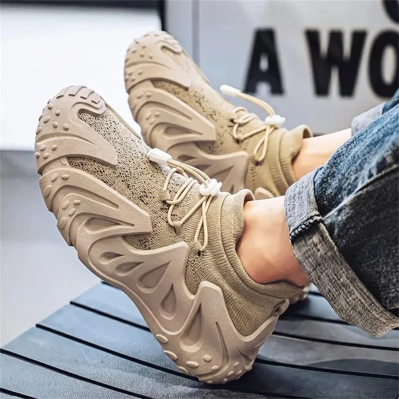 Men's mesh casual sneakers four seasons breathable light soft-sole anti-slip comfort walking shoes outdoor sports running shoes