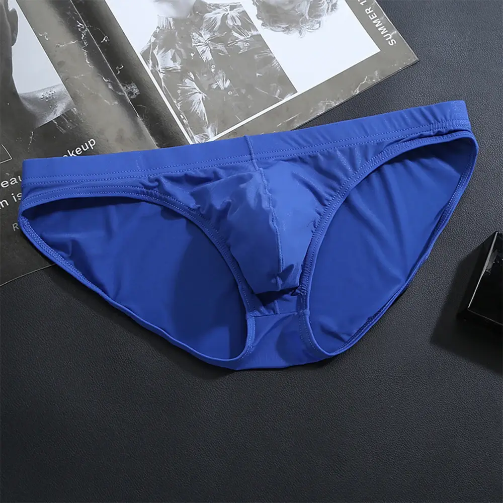 ชายผ้าไหมน้ำแข็งชุดชั้นในกางเกงBreathableต่ำเอวU-นูนUndershortsกางเกงขาสั้นสีทึบกางเกงผู้ชายกางเกง — image 17
