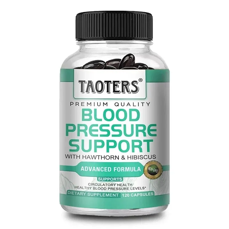 Blood Pressure Support Supplement Capsules Support Heart Cardiovascular Blood Flow Vein Leg Health Immune & Vascular Wellness