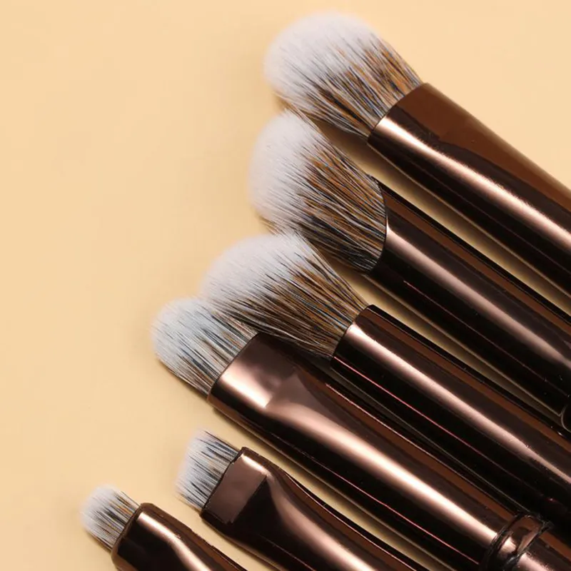 Ensemble de Mini pinceaux de maquillage de voyage, avec boîte, Portable, poudre cosmétique, fond de teint, Blush, correcteur, outils de maquillage, 6 pièces