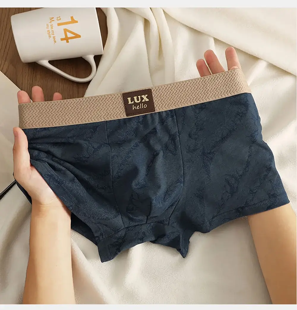 3 Cái/gói 100% Cotton Cao Cấp In Hình Võ Sĩ Hombre 3D Lưới Kháng Khuẩn Túi Quần Lót Mềm Mại Thoải Mái Quần Lót Nam — image 10