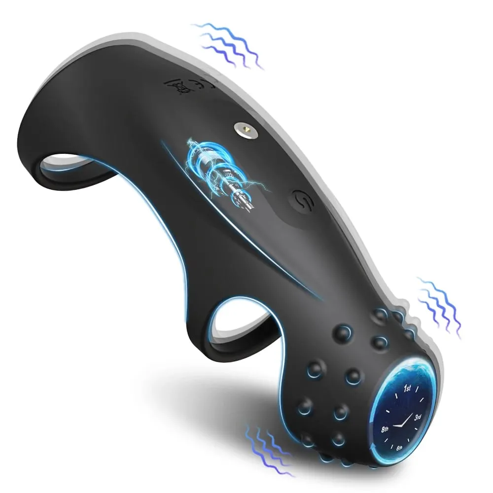 Vibrating Penis Sleeve Cock Ring Penis Extender for G Spot Clitoris Vibrator Stimulation Adult Sex Toy for Men Delay Ejaculation