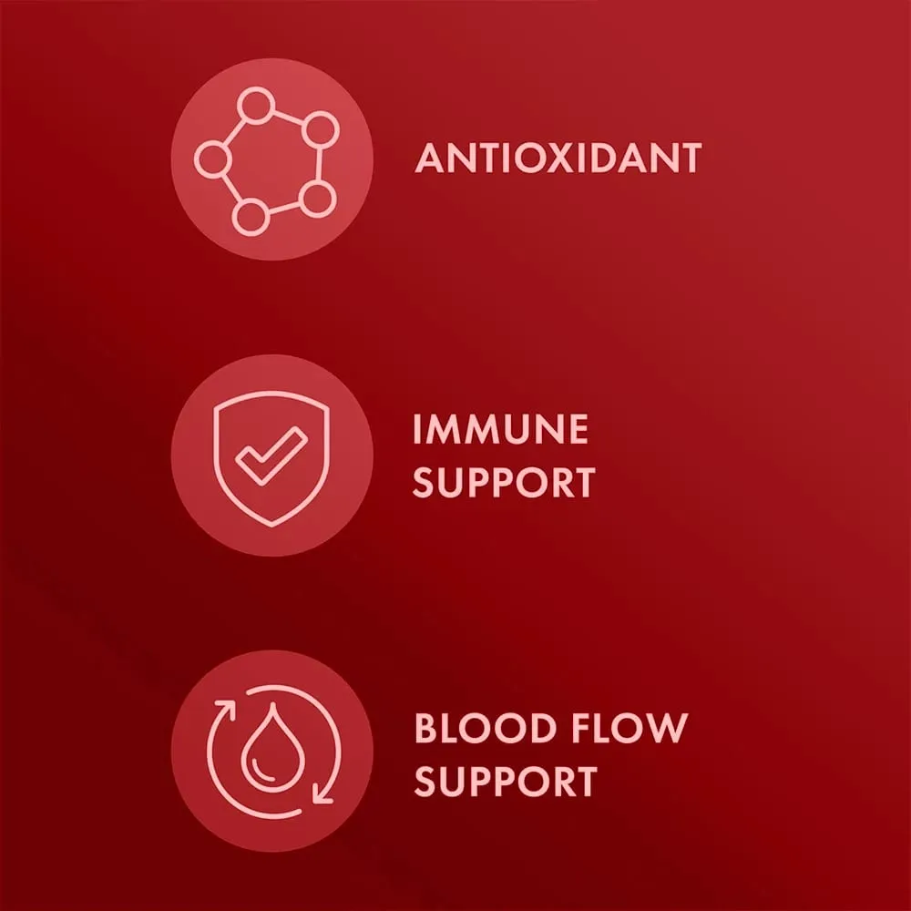 Astaxanthine – Soutient la santé de la peau des yeux. Antioxydant. Convient pour le soutien alimentaire des articulations, du système immunitaire du cerveau et du cœur.