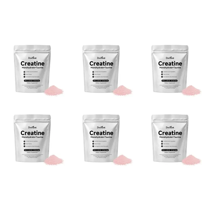 Docteat Creatine Monohydrate Powder with Taurine Muscle Performance & Energy Support for High-Intensity Capacity 30 Servings