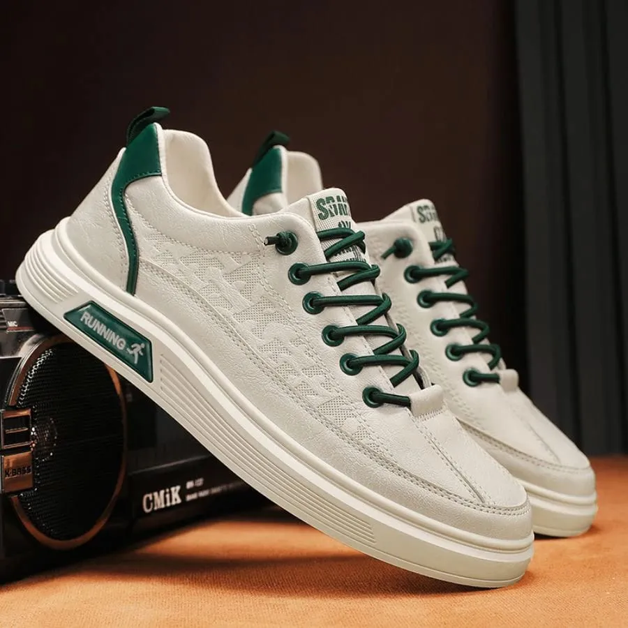 Men's Fashionable Solid Color Low-Top Shoes Comfortable Non-Slip Durable Casual Sneakers Suitable for Men's Outdoor Activities