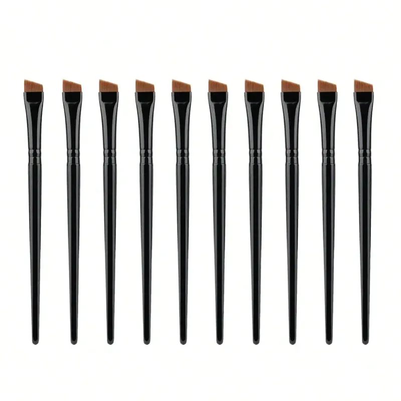 10 Pieces Angled Eyebrow Brushes Eyebrow Tint Brush Flat Tapered Eyebrow Concealer Brush Eye Makeup Brushes